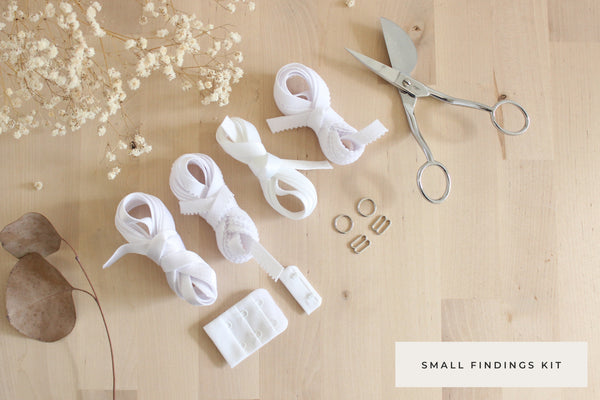 Small Bra Findings Kit - White - Perfect for an Underwired Bra