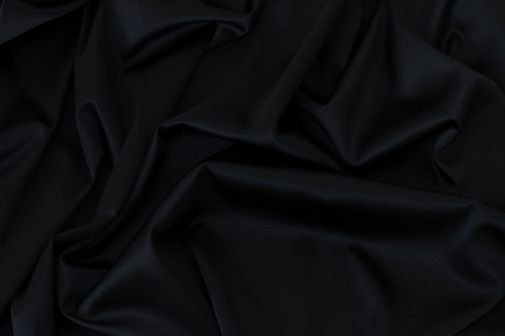 1/2 YD Black Stretch Satin - Perfect for Sewing Lingerie