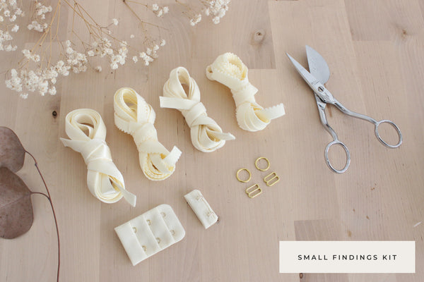 Small Bra Findings Kit - Ivory - Perfect for an Underwired Bra