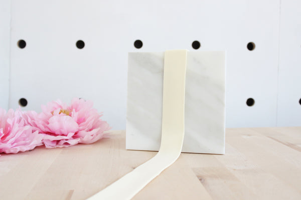 1 3/8" (35mm) Ivory Plush Wide Elastic - Perfect for Bralette or Bra Bands or Underwear Waistbands!